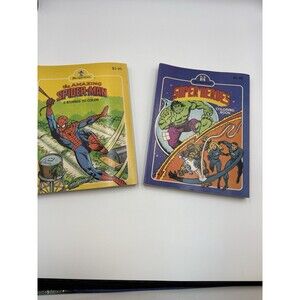 1990 Spider-man &  Super Hero Coloring Books Merrigold Press- Unused RARE